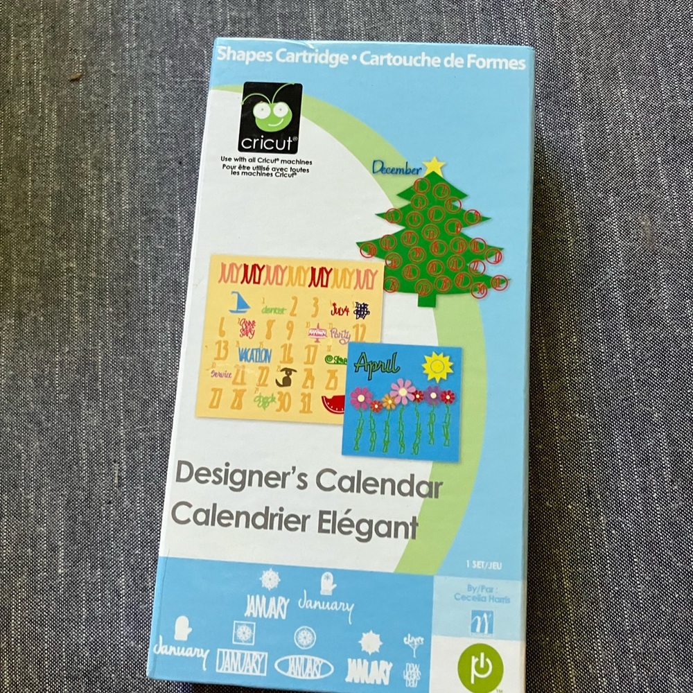 Circut cartridge, designer calendar.